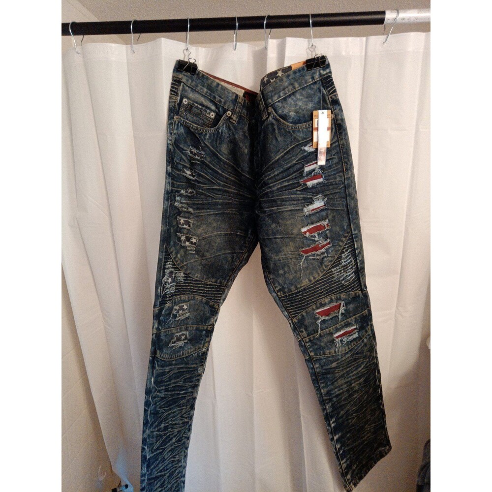 Winchester Denim Jeans Mens 36 Patriotic USA Distressed NWT